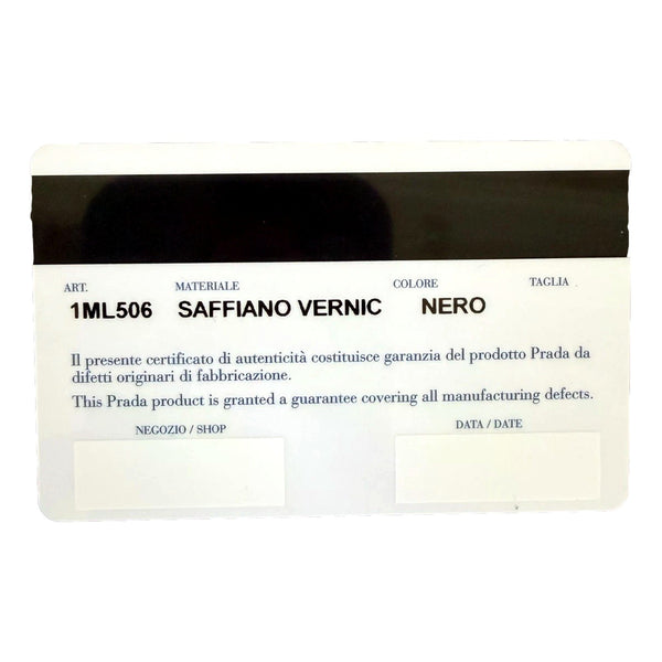 Prada Nero Black Saffiano Vernice Leather Zip Around Wallet – carrying view