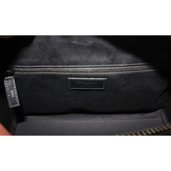 Saint Laurent 12 Hour Calfskin Leather Pony Hair Duffle Bag in Black, authentic new handbag, image 13