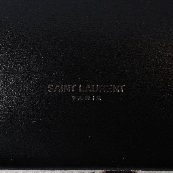 Saint Laurent 12 Hour Calfskin Leather Pony Hair Duffle Bag in Black, authentic new handbag, image 12