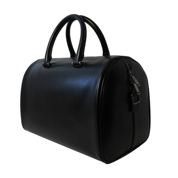 Saint Laurent 12 Hour Calfskin Leather Pony Hair Duffle Bag in Black, authentic new handbag, image 10