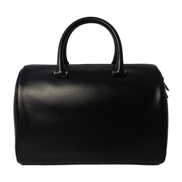 Saint Laurent 12 Hour Calfskin Leather Pony Hair Duffle Bag in Black, authentic new handbag, image 9