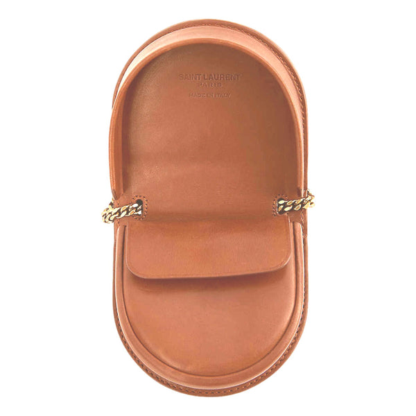 Saint Laurent Baby Kaia Satchel Brown Smooth Leather Micro Bag in Brown, authentic new handbag, image 5