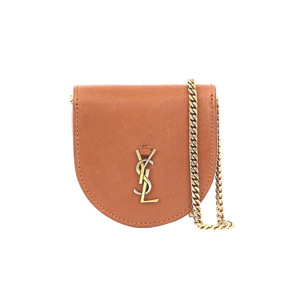 Saint Laurent Baby Kaia Satchel Brown Smooth Leather Micro Bag in Brown, authentic new handbag, image 1