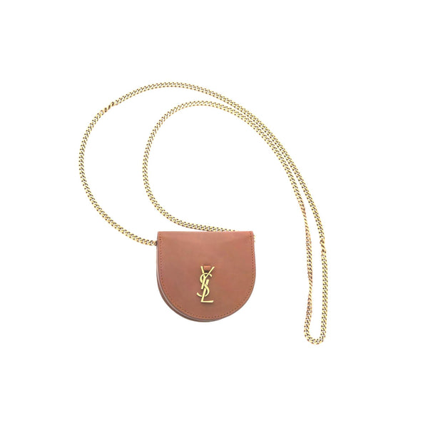 Saint Laurent Baby Kaia Satchel Brown Smooth Leather Micro Bag in Brown, authentic new handbag, image 2