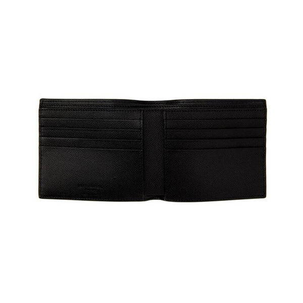 Saint Laurent BabyCat Leopard Print Black and White Leather Bifold Wallet in Black and White, authentic new wallet, image 3