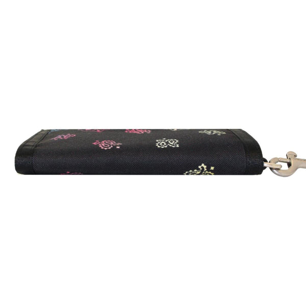 Saint Laurent Black Nylon Chain Trifold Wallet in Black with Multicolor Print, authentic new wallet, image 7