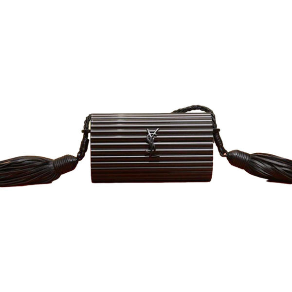Saint Laurent Opium Plexiglass Minaudiere Box Bag Black in Black, authentic new handbag, image 4