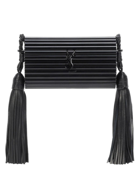 Saint Laurent Opium Plexiglass Minaudiere Box Bag Black in Black, authentic new handbag, image 1