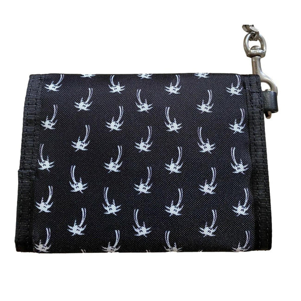 Saint Laurent Buffalo Palm Tree Black Nylon Chain Trifold Wallet in Black and White, authentic new wallet, image 3