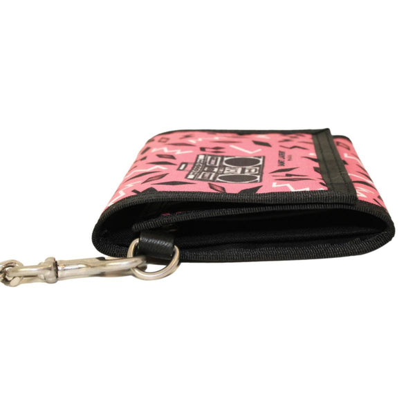 Saint Laurent Buffalo Pink Nylon Radio Chain Trifold Wallet in Pink, authentic new wallet, image 3
