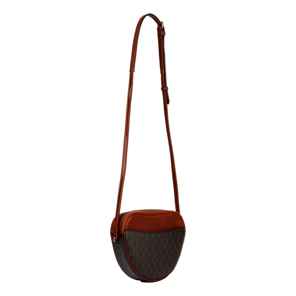 Saint Laurent Coeur Monogram Brown Canvas Leather Small Crossbody Bag in Brown, authentic new handbag, image 3