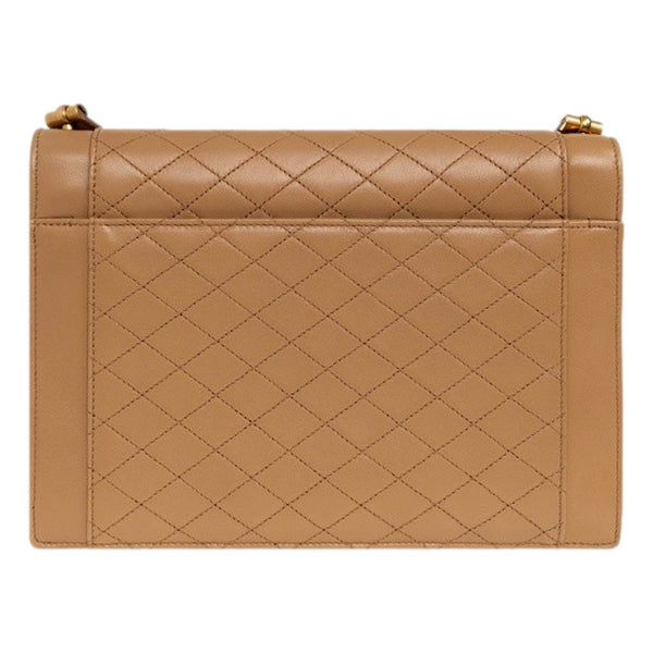 Saint Laurent Gaby Quilted Lambskin Shoulder Bag Beige in Light Brown, authentic new handbag, image 5