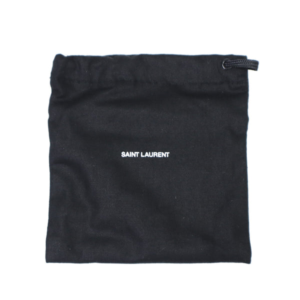 Saint Laurent Gaby Small Envelope Wallet Cream Black Quilted Lambskin YSL Gold Logo – detail view 5