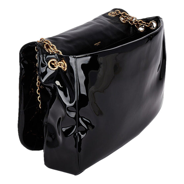 Saint Laurent Jamie YSL Black Patent Leather Large Shoulder Bag in Black, authentic new handbag, image 4