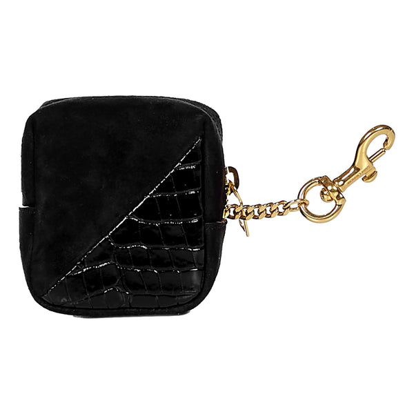 Saint Laurent Jamie YSL Keyring Cube Black Crocodile Print Leather — photo 2