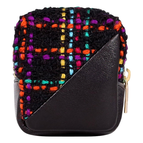 Saint Laurent Jamie YSL Keyring Cube Multicolor Black Leather in Black, authentic new keychain, image 2