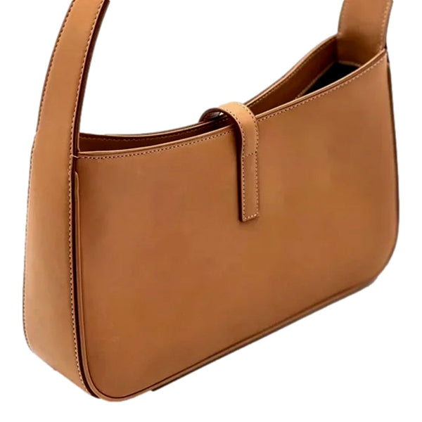Saint Laurent Le 5 A 7 Small Beige Leather YSL Hobo Shoulder Bag Gold Logo in Beige, authentic new handbag, image 2