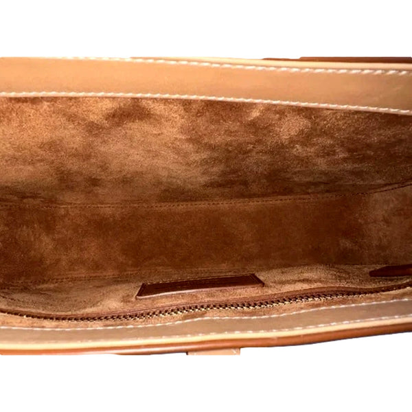 Saint Laurent Le 5 A 7 Small Beige Leather YSL Hobo Shoulder Bag Gold Logo in Beige, authentic new handbag, image 3