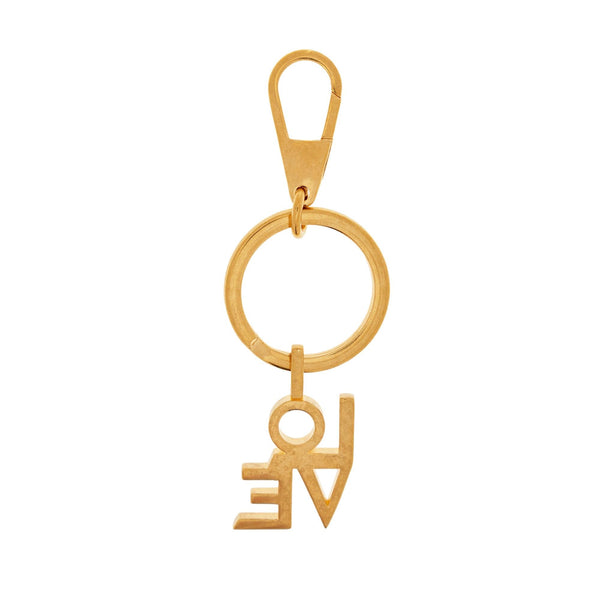 Saint Laurent Love Gold Brass Keyring in Gold, authentic new keychain, image 3