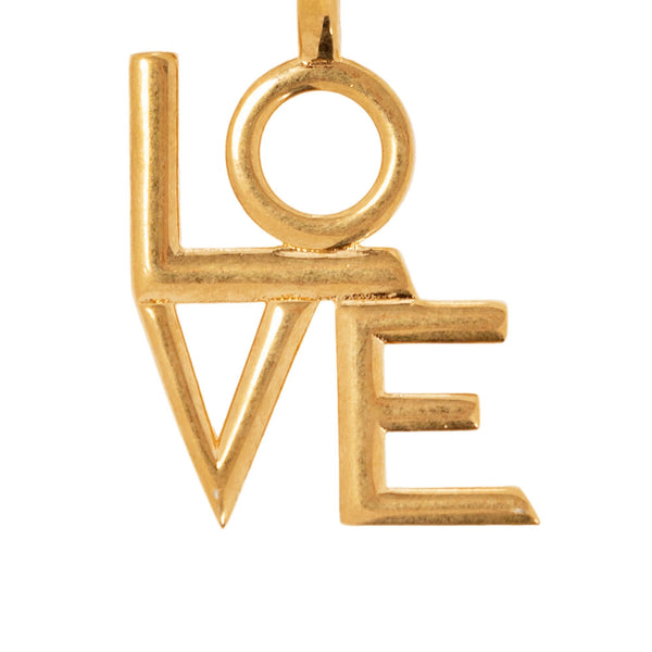 Saint Laurent Love Gold Brass Keyring in Gold, authentic new keychain, image 2