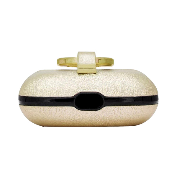 Saint Laurent Metallic Gold Leather Airpods Pro Case in Gold, authentic new accessory, image 4