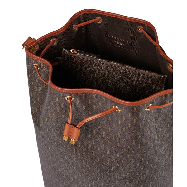 Saint Laurent Le Monogramme Oversized Bucket Bag Brown in Brown, authentic new handbag, image 2