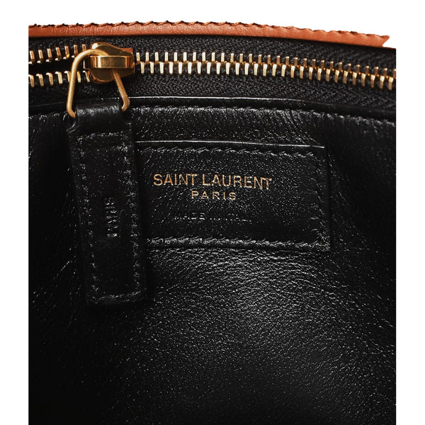 Saint Laurent Sac De Jour Black Canvas and Brown Leather Satchel in Brown, authentic new handbag, image 4