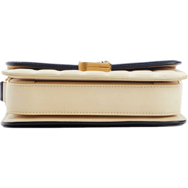 Saint Laurent YSL Solferino Ivory Quilted Suede Leather Shoulder Bag in Ivory, authentic new handbag, image 3