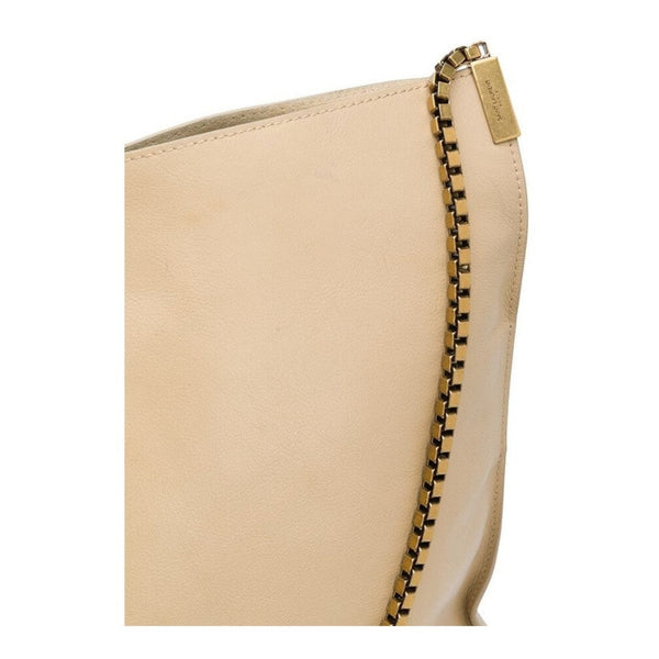 Saint Laurent Suzanne Beige Calfskin Leather Chain Hobo Bag in Beige Calfskin leather, authentic new handbag, image 7