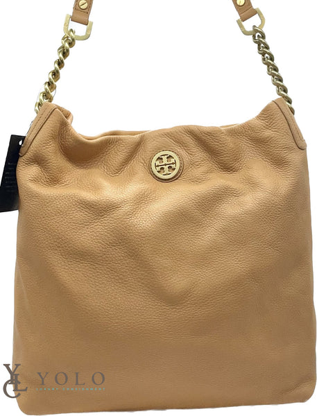 Tory Burch Leather Slouchy Hobo Bag — primary product view