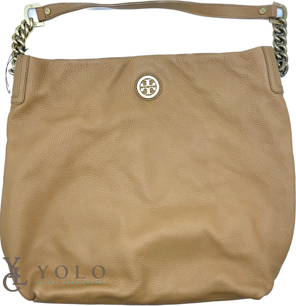Tory Burch Leather Slouchy Hobo Bag — product detail 1