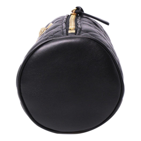 Versace Black Leather Medusa Quilted Cosmetic Bag in Black, authentic new handbag, image 5