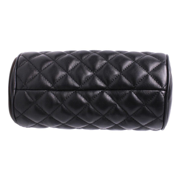 Versace Black Leather Medusa Quilted Cosmetic Bag in Black, authentic new handbag, image 4