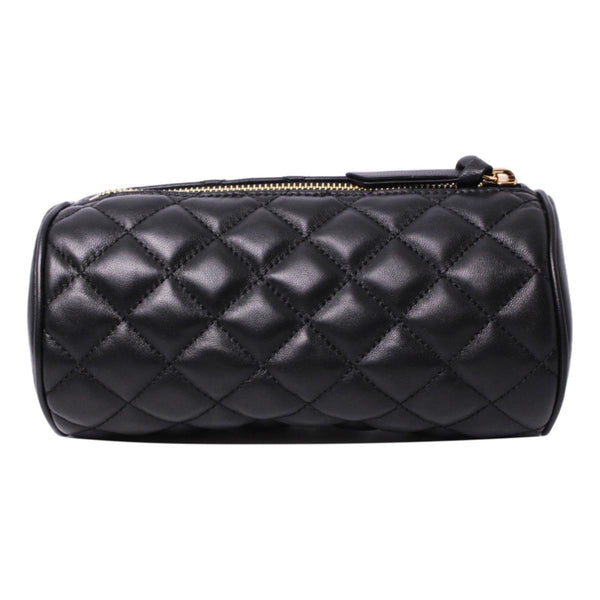 Versace Black Leather Medusa Quilted Cosmetic Bag in Black, authentic new handbag, image 3