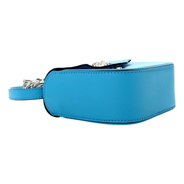 Versace Blue La Medusa Mini Top-Handle Bag Leather Crossbody in Blue, authentic new handbag, image 4