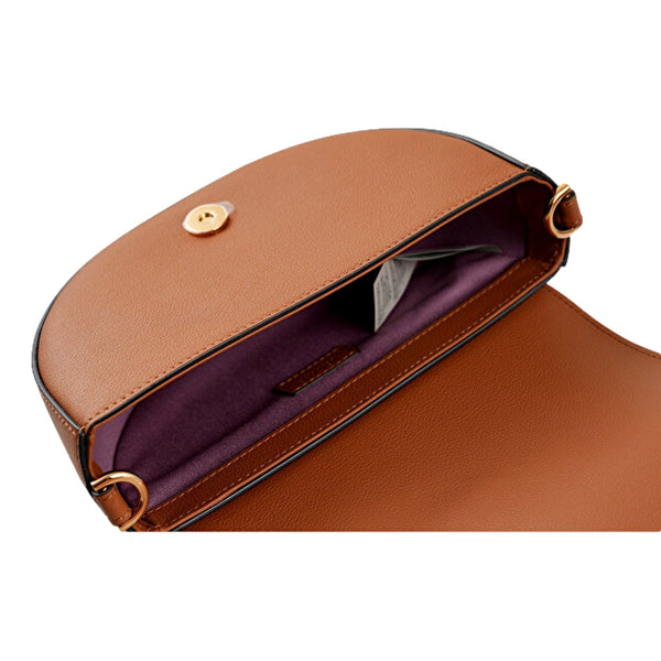 Versace La Medusa Vitello Leather Half Moon Crossbody Bag Summer in Summer Nude and Brown, authentic new handbag, image 3