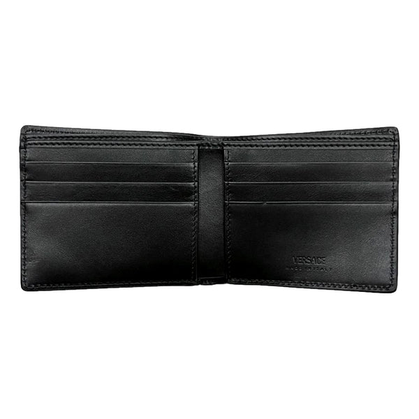 Versace La Medusa Black Calfskin Leather Bifold Wallet — photo 3