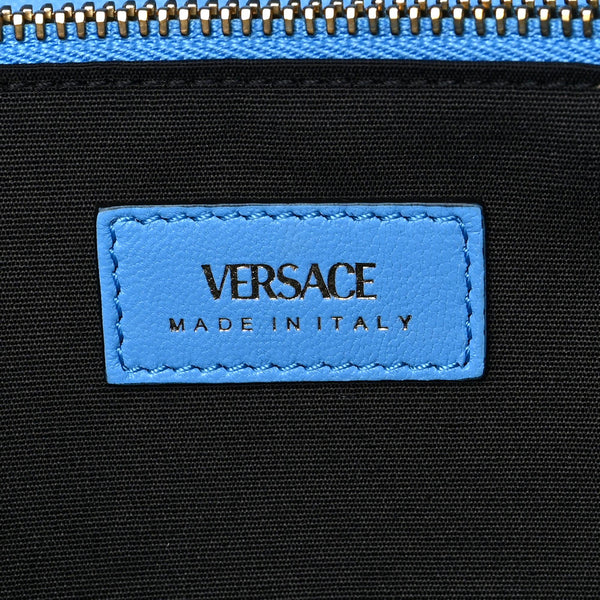Versace La Medusa Blue Quilted Lamb Leather Crossbody Clutch Bag in Blue, authentic new handbag, image 6