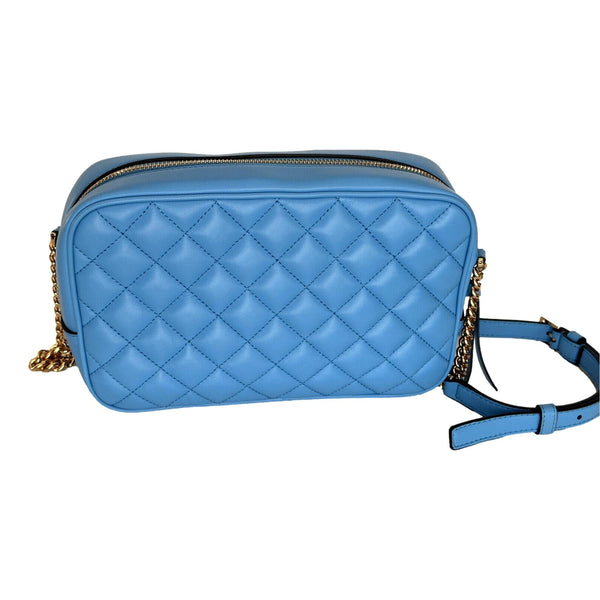 Versace La Medusa Blue Quilted Lamb Leather Medium Crossbody Bag in Blue, authentic new handbag, image 6