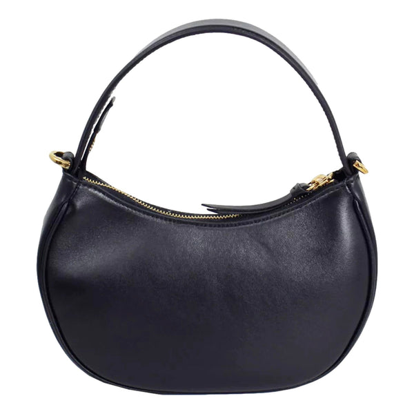 Versace La Medusa Half Moon Hobo Shoulder Crossbody Bag Black Leather in Black, authentic new handbag, image 3