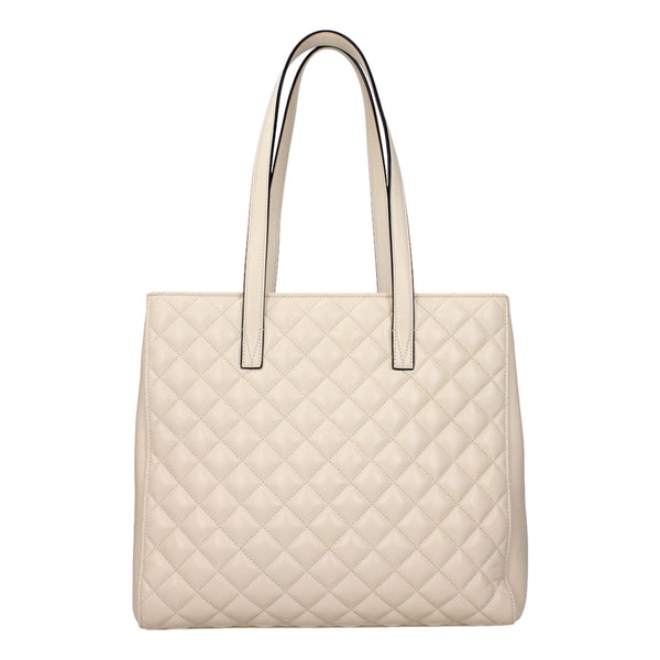 Versace La Medusa Quilted Tote Bag Ivory Leather Gold Hardware in Ivory, authentic new handbag, image 3