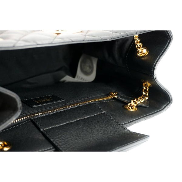 Versace La Medusa Black Quilted Nappa Leather Large Tote Bag in Black, authentic new handbag, image 6
