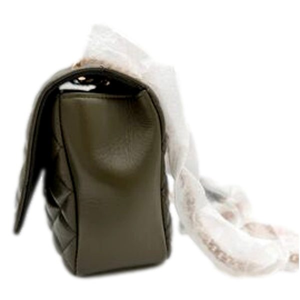 Versace La Medusa Olive Green Quilted Lambskin Chain Crossbody Bag in Olive Green, authentic new handbag, image 5