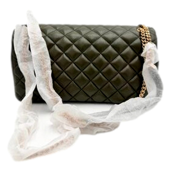 Versace La Medusa Olive Green Quilted Lambskin Chain Crossbody Bag in Olive Green, authentic new handbag, image 4