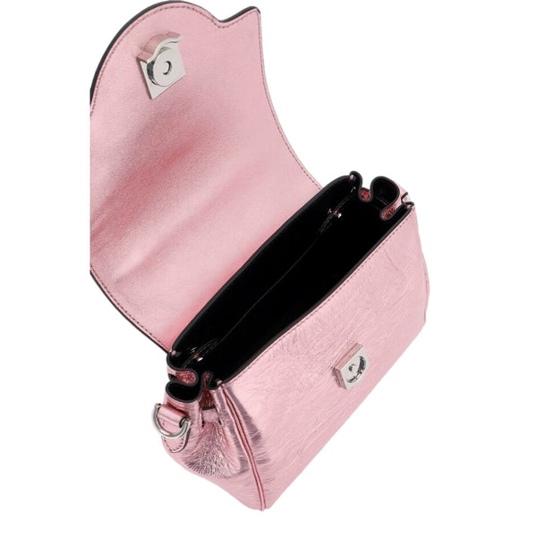Versace La Medusa Metallic Pink Mini Top Handle Bag Chain Crossbody in Pink Metallic, authentic new handbag, image 4