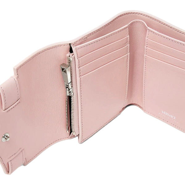 Versace Medusa 95 Dusty Pink Calfskin Tri Fold Wallet Card Holder in Dusty Pink, authentic new wallet, image 6