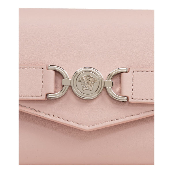 Versace Medusa 95 Dusty Pink Calfskin Tri Fold Wallet Card Holder in Dusty Pink, authentic new wallet, image 5