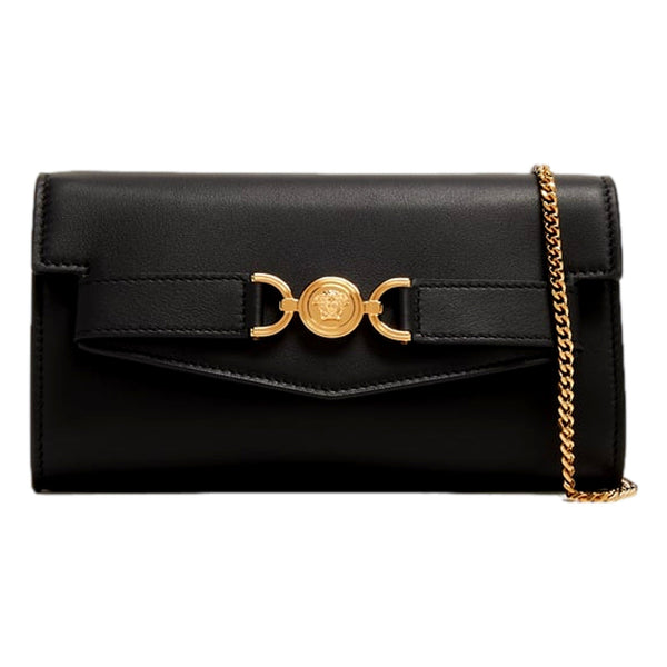 Versace Medusa 95 Small Black Wallet on Chain Crossbody Bag in Black, authentic new handbag, image 1