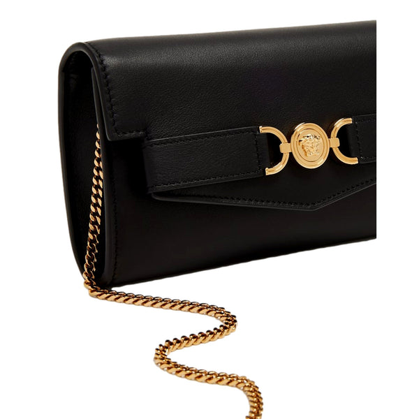 Versace Medusa 95 Small Black Wallet on Chain Crossbody Bag in Black, authentic new handbag, image 3