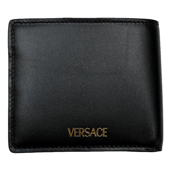 Versace La Medusa Black Calfskin Leather Bifold Wallet in Black, authentic new wallet, image 5